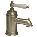 Whitehaus Sgl Hole/Sgl Lvr Lavatory Faucet W/ Porcelain Handle And Pop-Up Waste,  N21-P-BN